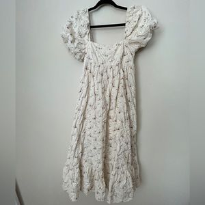 Storia maxi puff sleeve dress